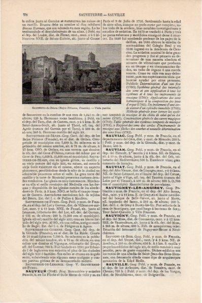 LAMINA V11539: Vista de Sauveterre-de-Bearn, Francia