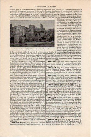 LAMINA V11539: Vista de Sauveterre-de-Bearn, Francia