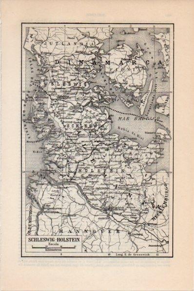 LAMINA V11590: Mapa de Schleswig-Holstein