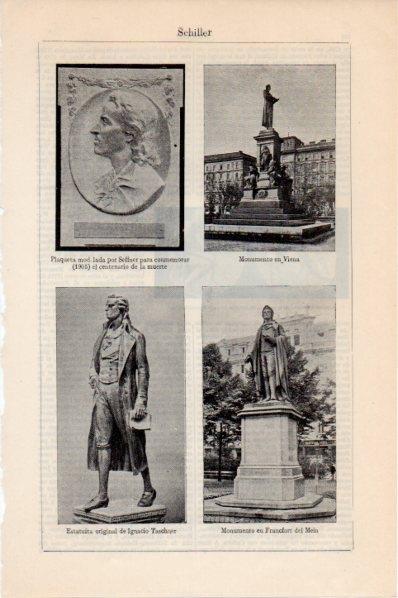 LAMINA V11580: Monumentos a Schiller