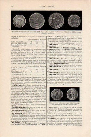 LAMINA V11486: Monedas de los reyes sardos