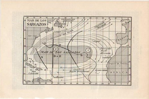 LAMINA V11489: Mapa del Mar de los Sargazos