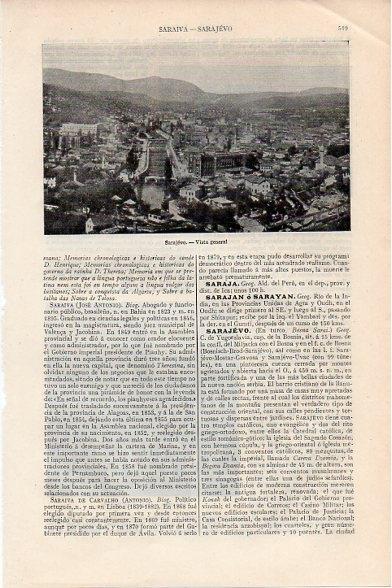 LAMINA V11466: Vista general de Sarajevo