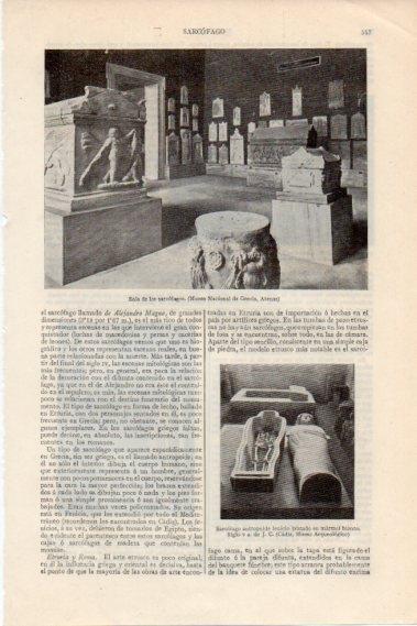 LAMINA V11476: Sala de los sarcofagos del Museo Nacional de Grecia