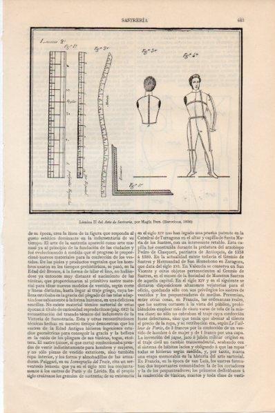 LAMINA V11516: Lamina II del Arte de Sastreria por Magin Pers