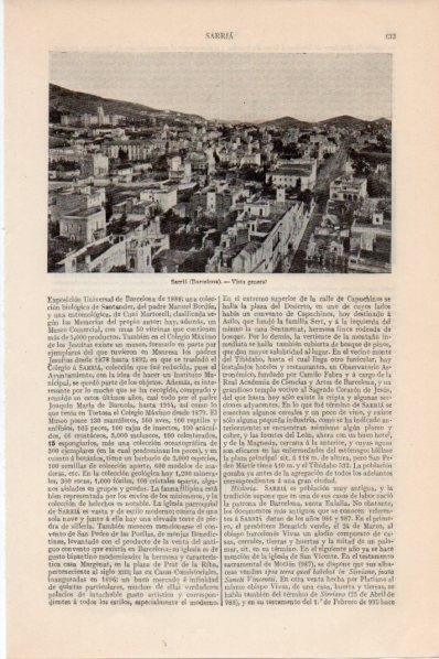 LAMINA V11503: Vistas de Sarria, Barcelona