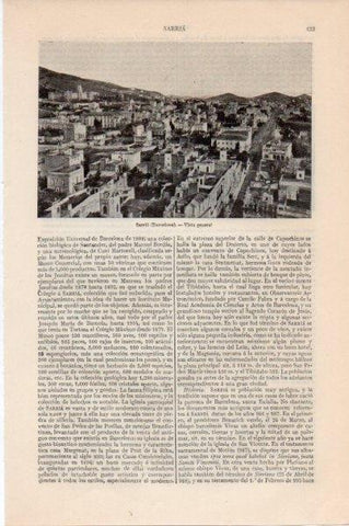 LAMINA V11503: Vistas de Sarria, Barcelona