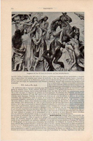 LAMINA V11508: Friso del Valor y la Victoria por Aristides Sartorio 