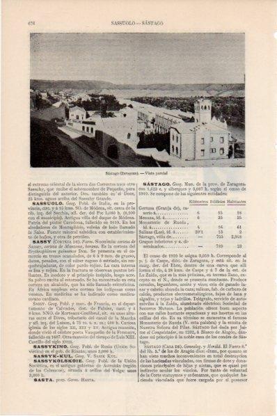 LAMINA V11514: Vista de Sastago, Zaragoza