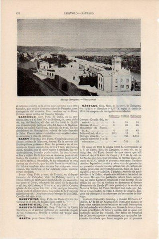 LAMINA V11514: Vista de Sastago, Zaragoza