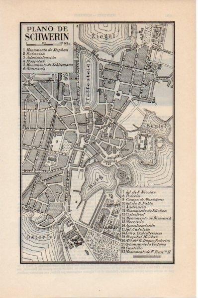 LAMINA V11608: Plano de Schwerin, Alemania