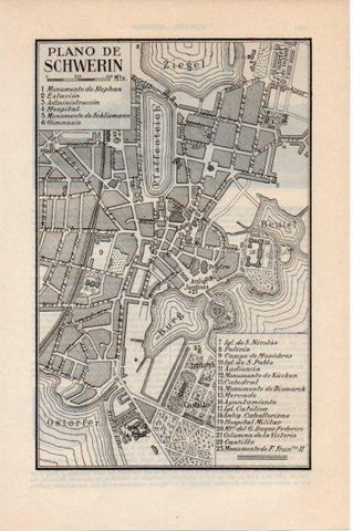 LAMINA V11608: Plano de Schwerin, Alemania