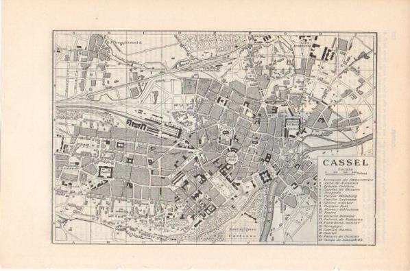 LAMINA V11706: Plano de Cassel, Alemania