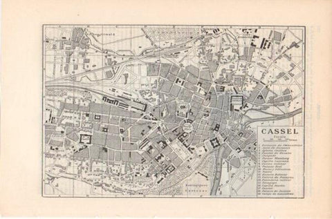 LAMINA V11706: Plano de Cassel, Alemania