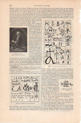 LAMINA V11712: Marcas de Castel Durante