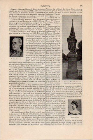 LAMINA V11690: Estatua de Rafael de Casanova en Barcelona