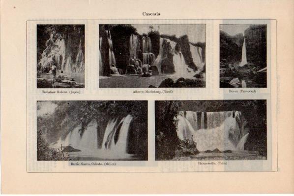 LAMINA V11691: Cascadas de Japon, Cuba, Natal y Mejico