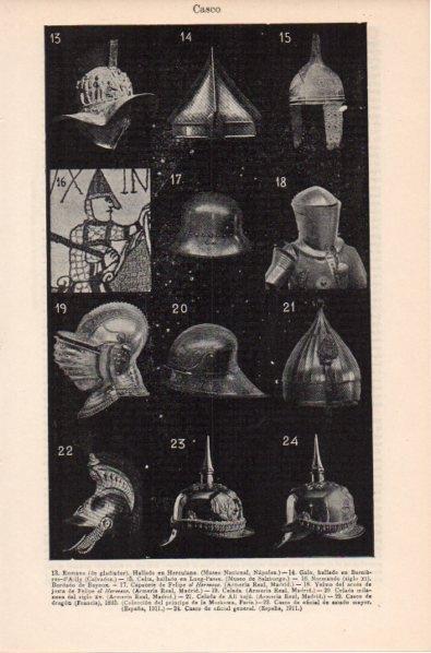 LAMINA V11693: Cascos de la antigüedad