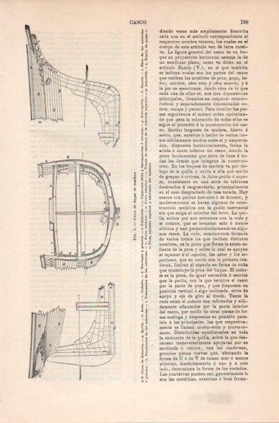 LAMINA V11695: Casco de buque de madera