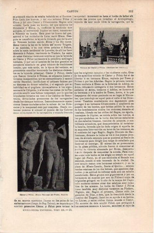 LAMINA V11742: Colosos de Castor y Polux en el Vaticano