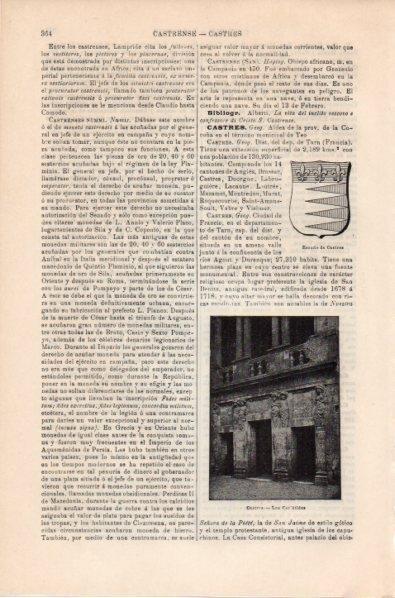LAMINA V11744: Las Cariatides y escudo de Castres