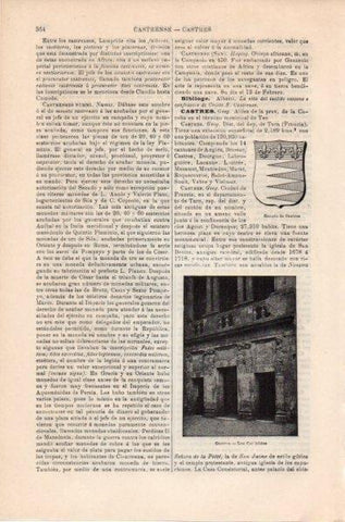 LAMINA V11744: Las Cariatides y escudo de Castres