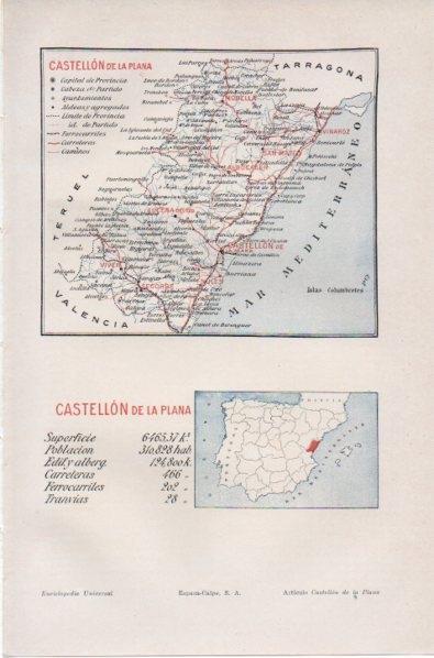 LAMINA V11725: Mapa de la provincia de Castellon de la Plana