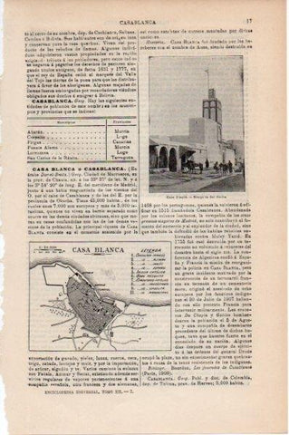 LAMINA V11684: Plano y Mezquita del Bacha en Casablanca