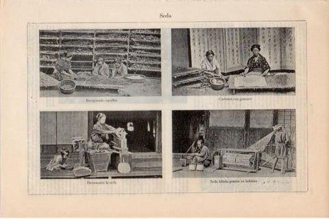 LAMINA V11636: Fabricacion de la seda en China