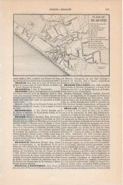 LAMINA V11612: Plano de Seaford, Inglaterra