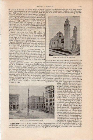 LAMINA V11614: Catedral y Pioneer Square en Seattle