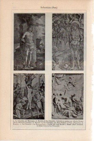 LAMINA V11616: Martirio de San Sebastian obras varias