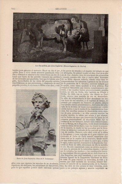 LAMINA V11645: Busto de Juan Segantini