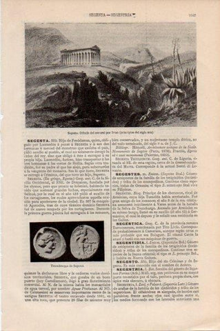 LAMINA V11647: Segesta dibujo de Irton