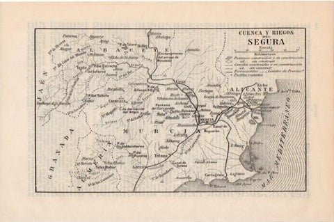 LAMINA V11669: Mapa de la cuenca y riegos del Segura