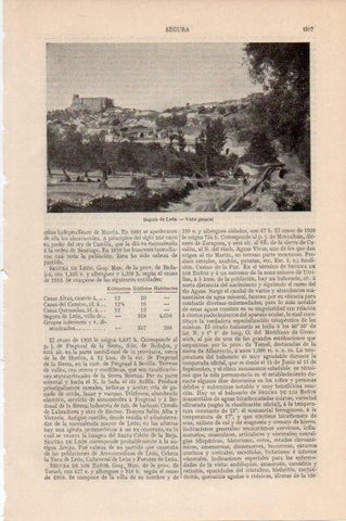 LAMINA V11671: Vista de Segura del Leon