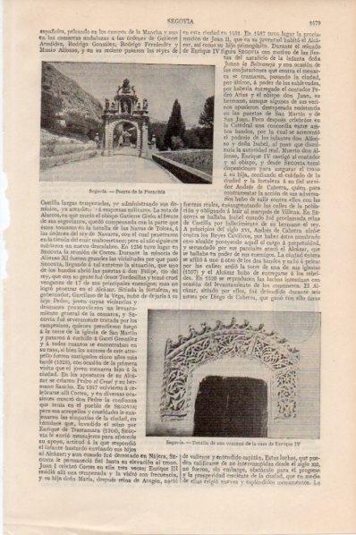 LAMINA V11664: Puerta de la Fuencisla en Segovia