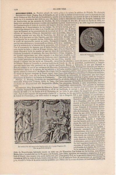 LAMINA V11648: Coronacion del emperador Segismundo por el papa Eugenio  IV