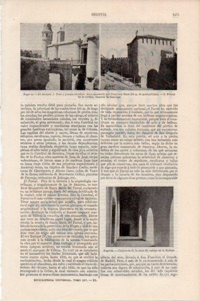 LAMINA V11660: El Alcazar y Puerta de la ciudad de Segovia
