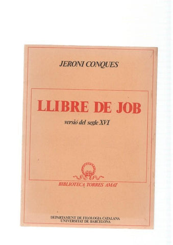 Llibre de Job. versio del segle XVI