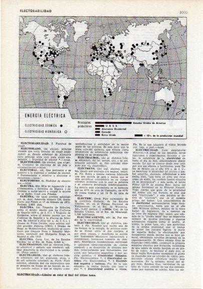 LAMINA V12364: Mapa de los principales productores de energia electrica