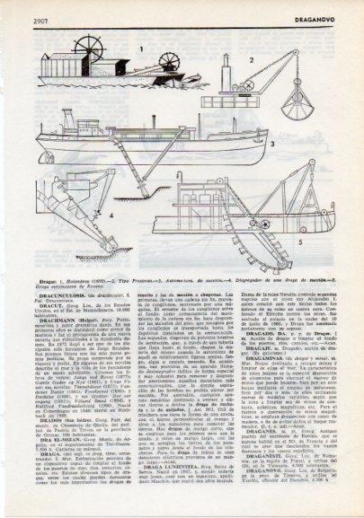 LAMINA V12353: Tipos de dragas