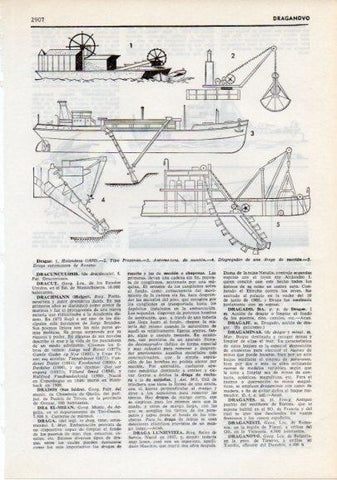 LAMINA V12353: Tipos de dragas
