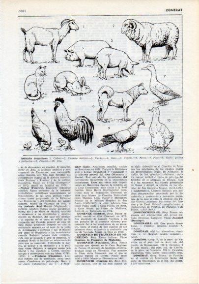 LAMINA V12351: Animales domesticos II