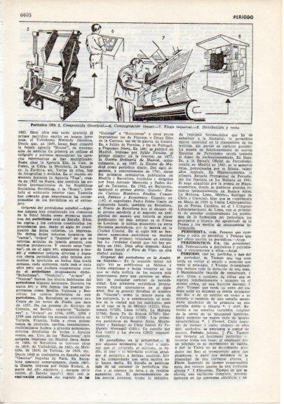 LAMINA V12396: Linotipia, cajas, tiraje y distribucion de un periodico