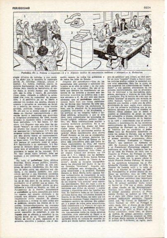 LAMINA V12395: Reportaje, transmision y redaccion de un periodico