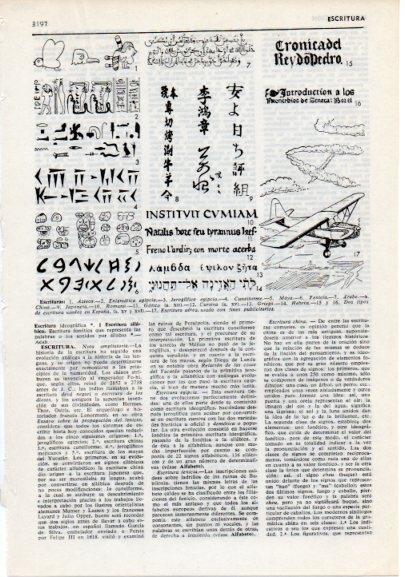 LAMINA V12386: Tipos de escritura