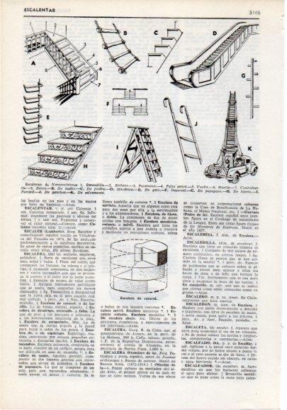 LAMINA V12380: Tipos de escaleras