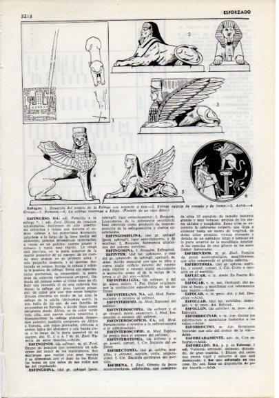 LAMINA V12390: Esfingies