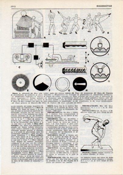 LAMINA V12346: Discos y discobolo
